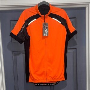 Funkier Men's Orange and Black Cycling Jersey Size 4XL NWT
